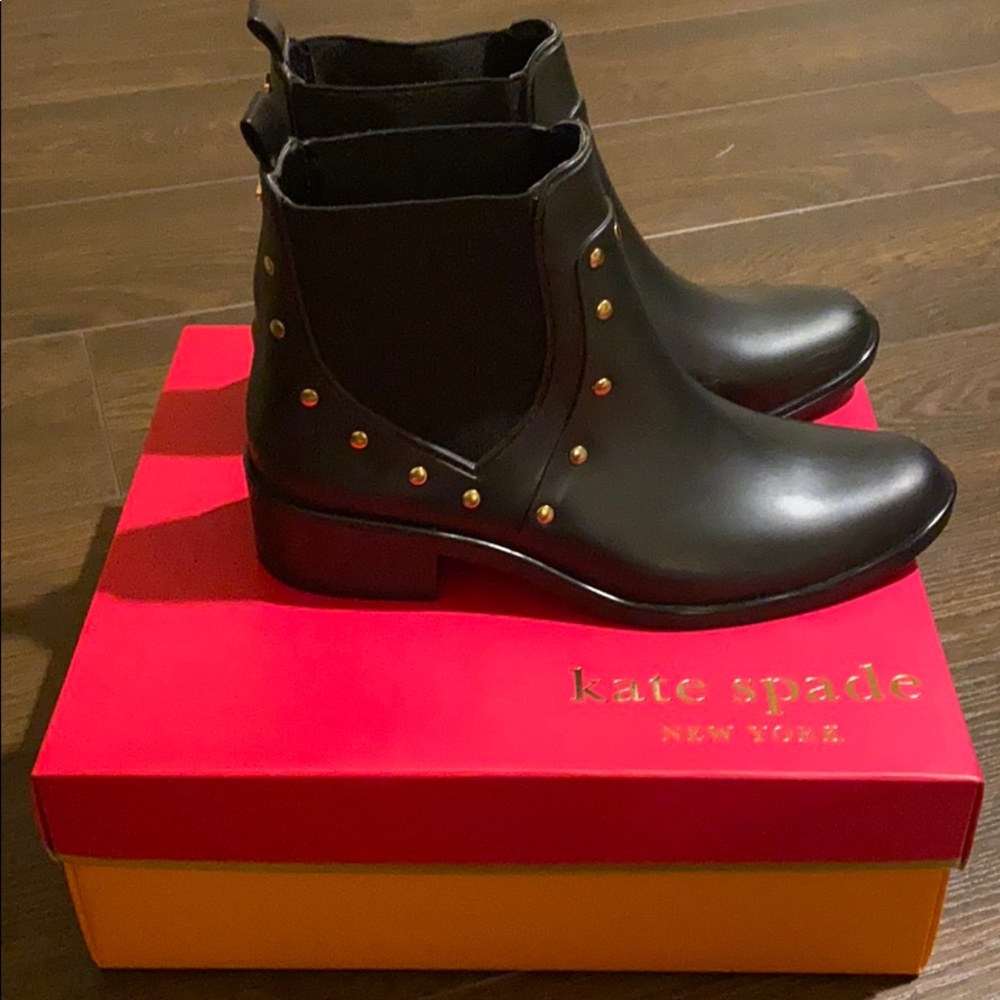 Kate spade black salma rain boot. Size 9